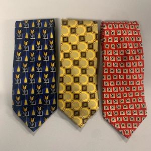 3 Italian silk ties - Ermenegildo Zenga, Umo Lorenzo & Nordstrom’s Ferrell Reed